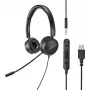 Headset para PC Renkforce RF-HS-360 USB estéreo on ear preto (RF-4737358)