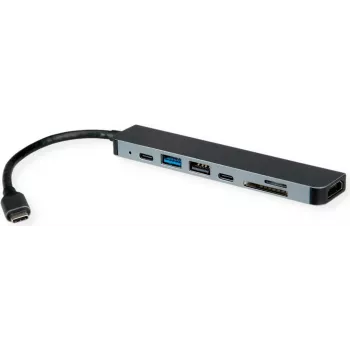 Dock para portátil ROLINE 12021122 USB 3.2 Gen 1 Type-C cinzento