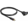 Cabo DeLOCK SuperSpeed USB 10 Gbps USB Type-C macho para USB Type-A fêmea 1 m preto