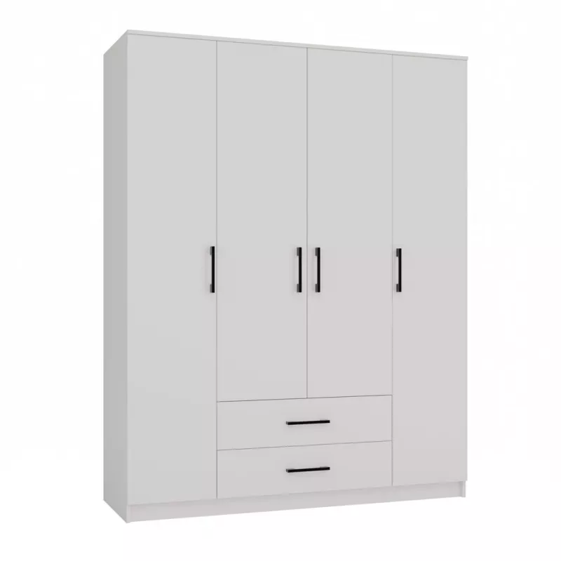 Topeshop ROMANA 160 BIEL KPLB Roupeiro/armário de quarto 11 prateleiras 4 porta(s) branco