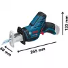 Bosch GSA 12V-14 Professional serra de sabre a bateria, 12 V, sem bateria, azul/preto