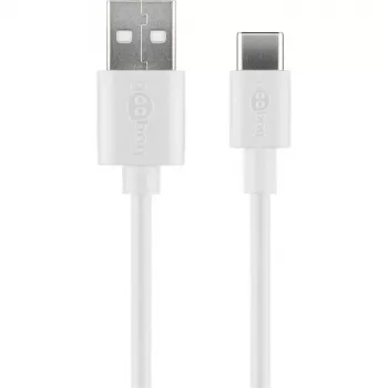 Wentronic 59130 cabo USB 2m USB A USB C macho-macho branco (59130)