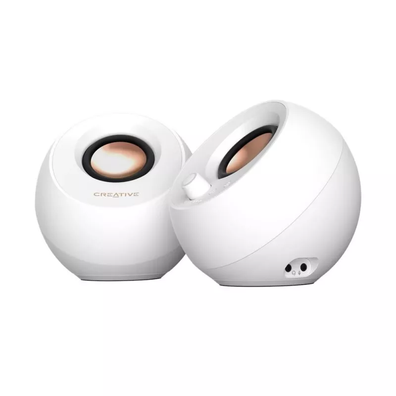 Creative Labs Pebble Pro branco jack USB-A/C Bluetooth amplificador digital - altifalantes - Bluetooth 5 (51MF1710AA003)