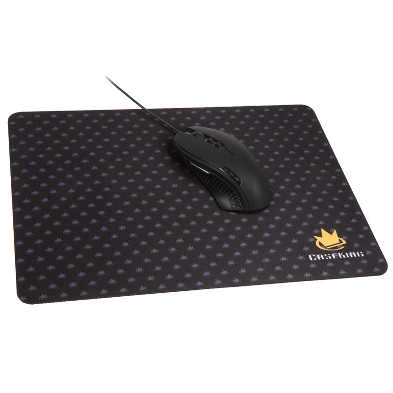 Tapete de rato Caseking com coroa Rev.2 — azul/preto (GAMA-746)