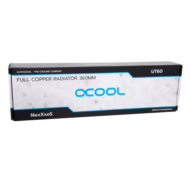 Alphacool NexXxoS UT60 14390 radiador Dual-Flow totalmente em cobre, 360 mm, preto