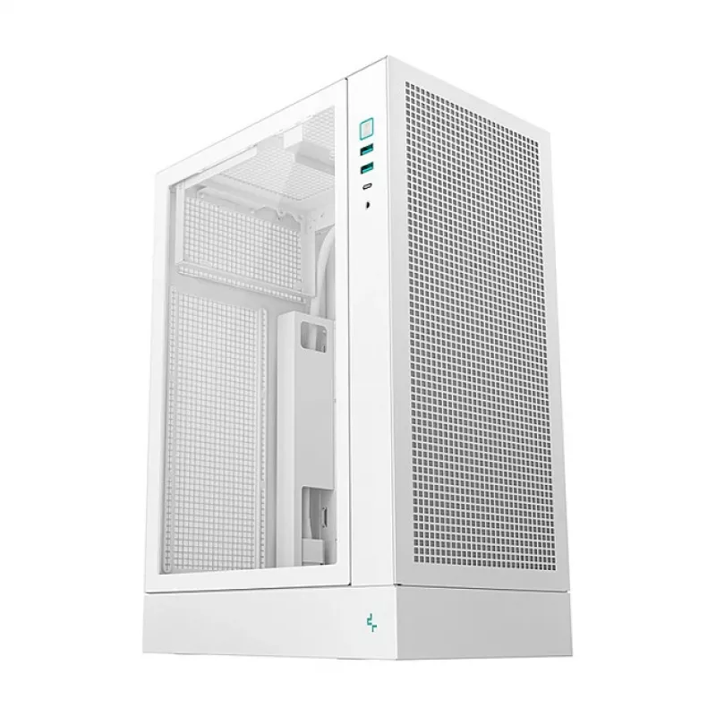 DeepCool CH170 PLUS WH caixa de PC Midi Tower, Micro ATX, sem fonte de alimentação, 4 ranhuras de expansão, branca