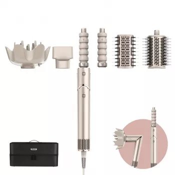 Shark FlexStyle 5-em-1 Air Styler e secador de cabelo com modeladores automáticos, escova plana, escova oval, bocal, difusor, bolsa de armazenamento, sem danos térmicos