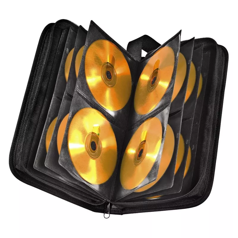 Bolsa Hama em nylon 104 CDs, 104 discos, preto, nylon