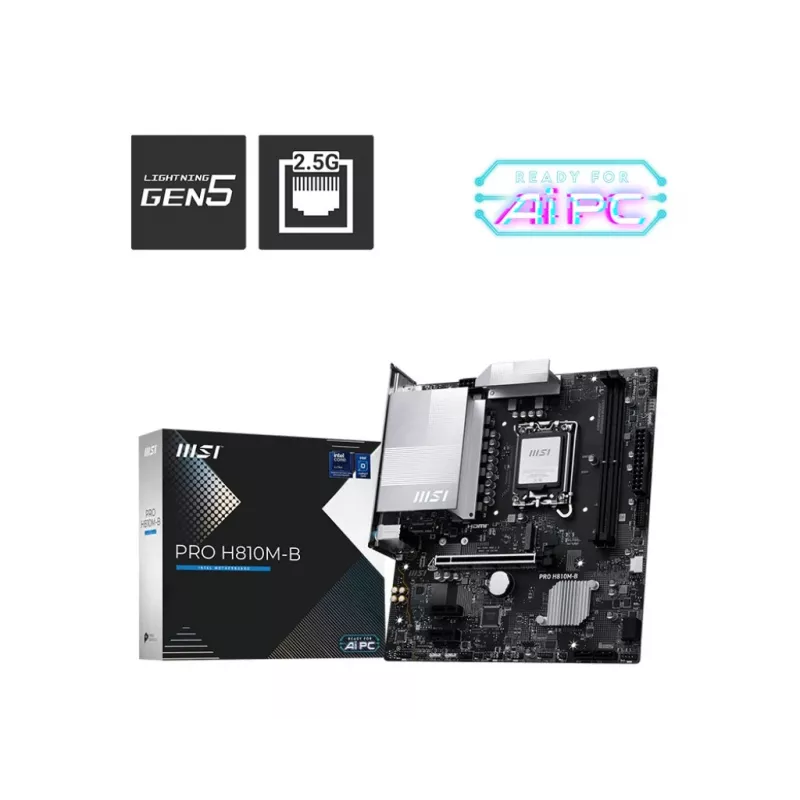 Placa-mãe MSI PRO H810M-B Intel H810 LGA 1851 (Socket V1) micro ATX