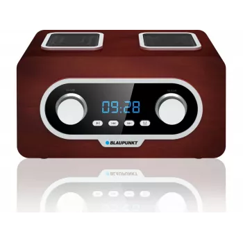 Rádio portátil BLAUPUNKT PP5.2BR — rádio FM de bolso, 60 estações memorizadas, USB/MP3, AUX, bateria recarregável 1000 mAh, 3 W RMS, bronze