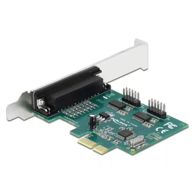 DeLOCK - Adaptador Paralelo/Série - PCIe 1.1 Low-Profile - paralelo x 1 + série x 2 (90413)