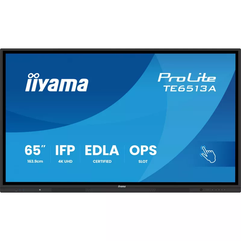 iiyama TE6513A-B1AG Ecrã interativo plano para sinalética 163,8 cm (64,5