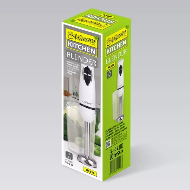 Batedeira liquidificadora de sopa Feel-Maestro MR510 preta, branca 300 W