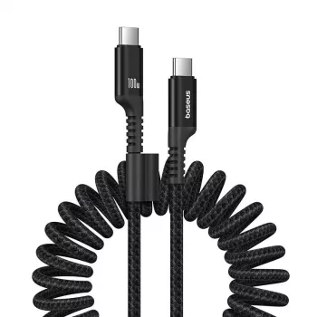 Cabo de carregamento rápido USB-C para USB-C Baseus Fish-Eye 1 m 100 W preto