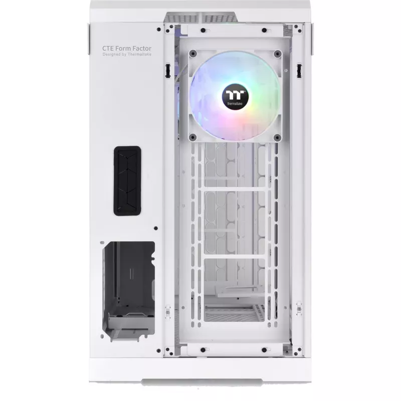CTE C700 TG ARGB Snow, Caixa Torre Branca, vidro temperado