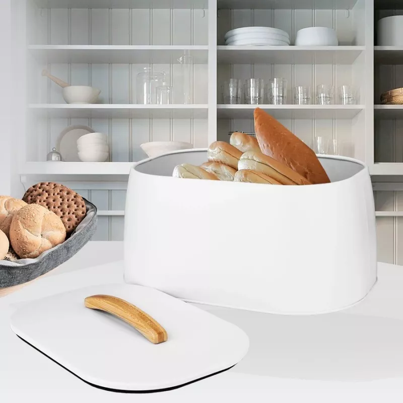 Caixa de pão Maestro MR-1675-WHITE — caixa de pão branca