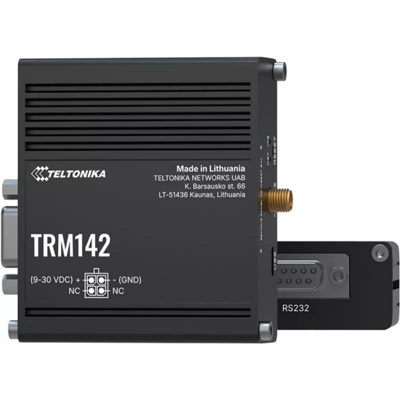 Modem 4G industrial TELTONIKA TRM142 — conectividade LTE, design industrial compacto
