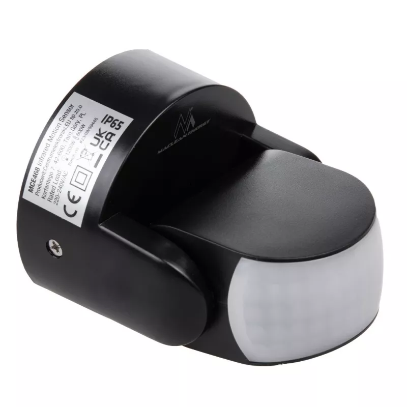 Detetor de movimento infravermelho MACLEAN MCE468B IP65 — detetor de presença infravermelho, resistente às intempéries