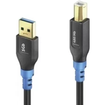 Cabo USB PureLink FI-U200-030 3 m USB A USB B preto azul