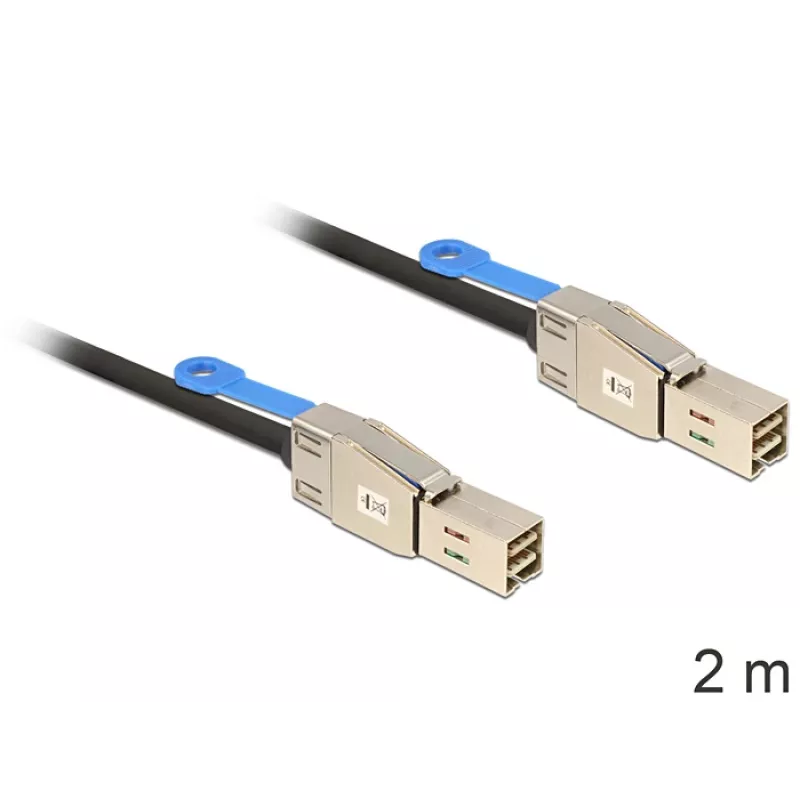 DeLOCK 83395 cabo Serial Attached SCSI (SAS) 2 m preto
