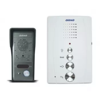 Conjunto de comunicação de porta ORNO OR-DOM-RE-914 para casas unifamiliares, solução mãos-livres, branco