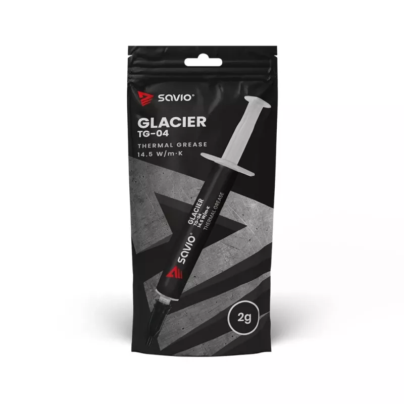 Savio Glacier TG-04 pasta térmica, 2 g, 14,5 W/mK, cinzenta