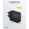 Carregador de interior Goobay 61757 Carregamento rápido USB Type-C 2 Portas Preto