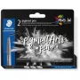 Caneta de feltro Staedtler Pigment Arts Intensiv Pen preto 2 unidades