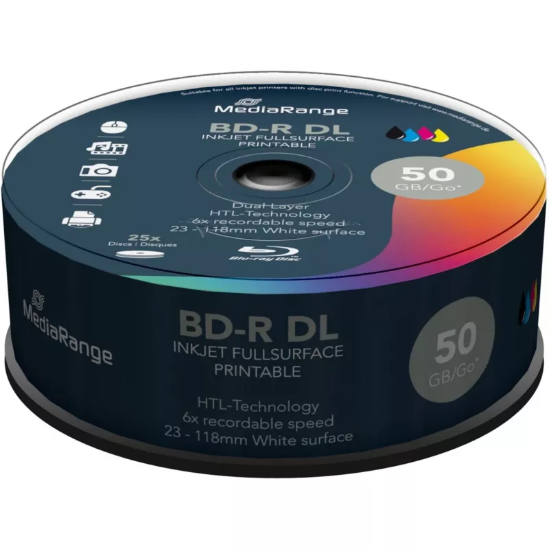 BD-R DL MediaRange MR510 50 GB 25 unid.