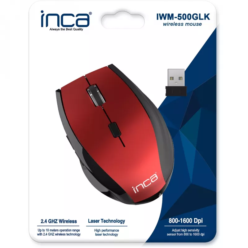 Cian Technology GmbH INCA rato IWM-500GLK Nano-USB Wireless Laser 1600 DPI RD retail