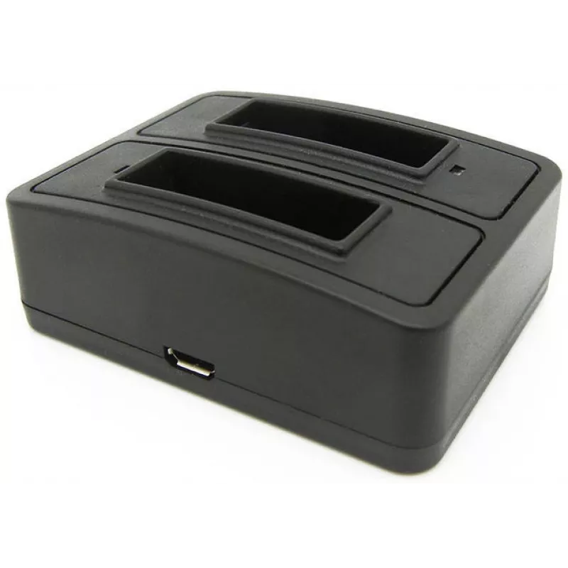 Estação de carregamento de baterias GoXtreme Dual Vision 4K – carregador de dois compartimentos para baterias de câmara de ação, modelo 01492