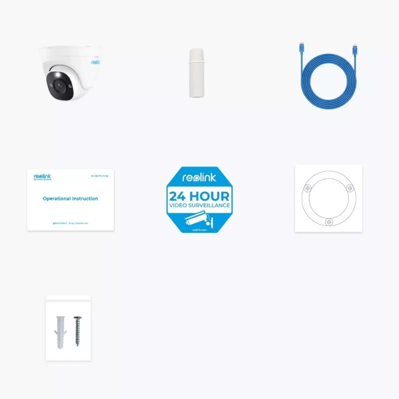 Reolink P334 - Câmara de segurança exterior PoE 4K 8MP Ultra HD inteligente compatível com 256GB e deteção de pessoas/veículos/animais