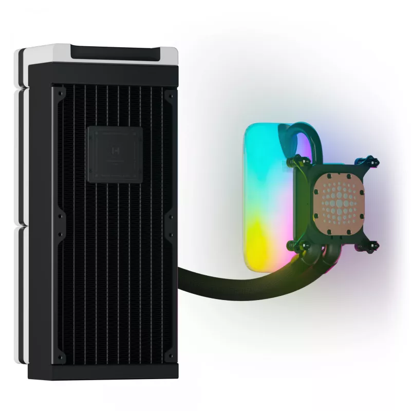 Kit de refrigeração líquida para processador HYTE THICC Q60 12 cm preto, branco 2 unid.