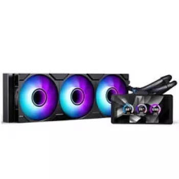 Refrigeração líquida AiO Phanteks Glacier One 360M25 LCD, ecrã de 6 polegadas - 360 mm, preto