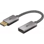 Cabo adaptador Plus DisplayPort > HDMI, 8K @ 60Hz (cinzento, 20 cm, 32 Gbit/s)