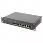 Switch DIGITUS Gigabit Ethernet PoE 8 portas PoE+ rack 10 polegadas, orçamento PoE até 80 W