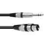 Cabo adaptador XLR para 6,3 mm Omnitronic 30225180 – 1x conector fêmea XLR para 1x jack 6,3 mm, 0,9 m