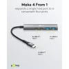Goobay hub USB slim de 4 portas USB-C macho/USB-A 5 Gbit/s - ficha USB 3.2 (76563)