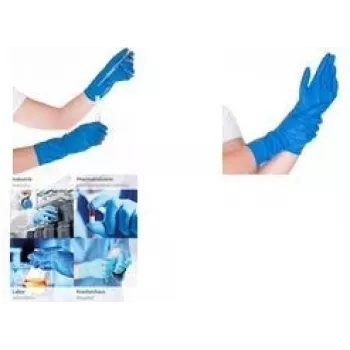 Luva de proteção química unissexo Franz Mensch High Risk azul tamanho 9 50 unid. (25034)