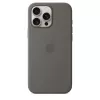 Capa de silicone com MagSafe para iPhone 16 Pro Max - Cinzento pedra
