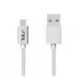Cabo de dados USB para Micro-USB Tellur nylon entrelaçado 1 m prateado