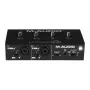 Interface de áudio M-Audio M-Track Duo — USB 2-in/2-out, 16-bit/48 kHz, 1x XLR/TS combo, 1x entrada de instrumento, alimentação fantasma 48V