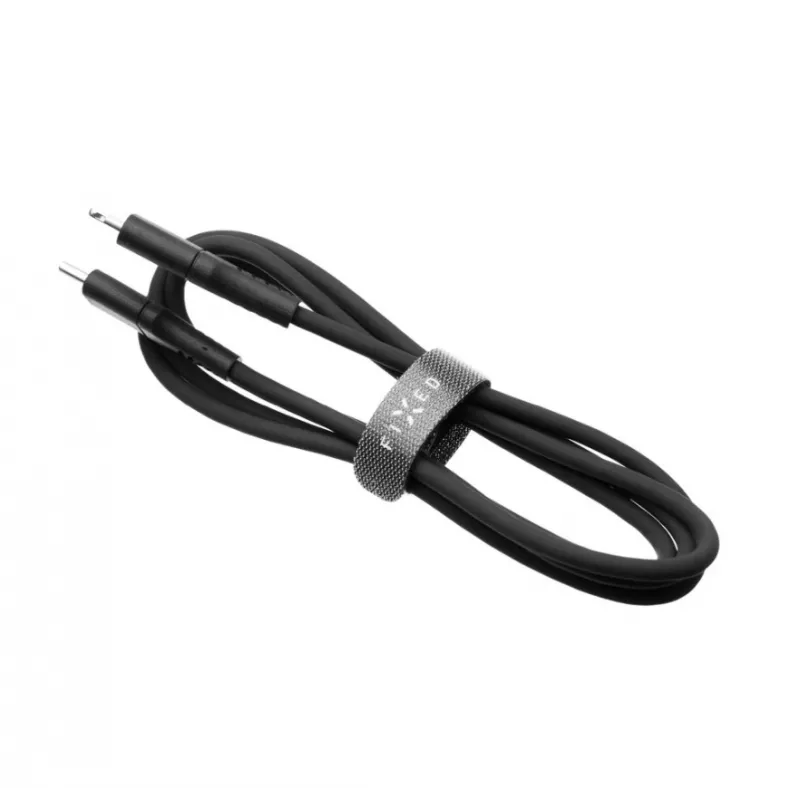 Cabo fixo USB-C para Lightning FIXED FIXDLS-CL12-BK 1,2 m silicone líquido