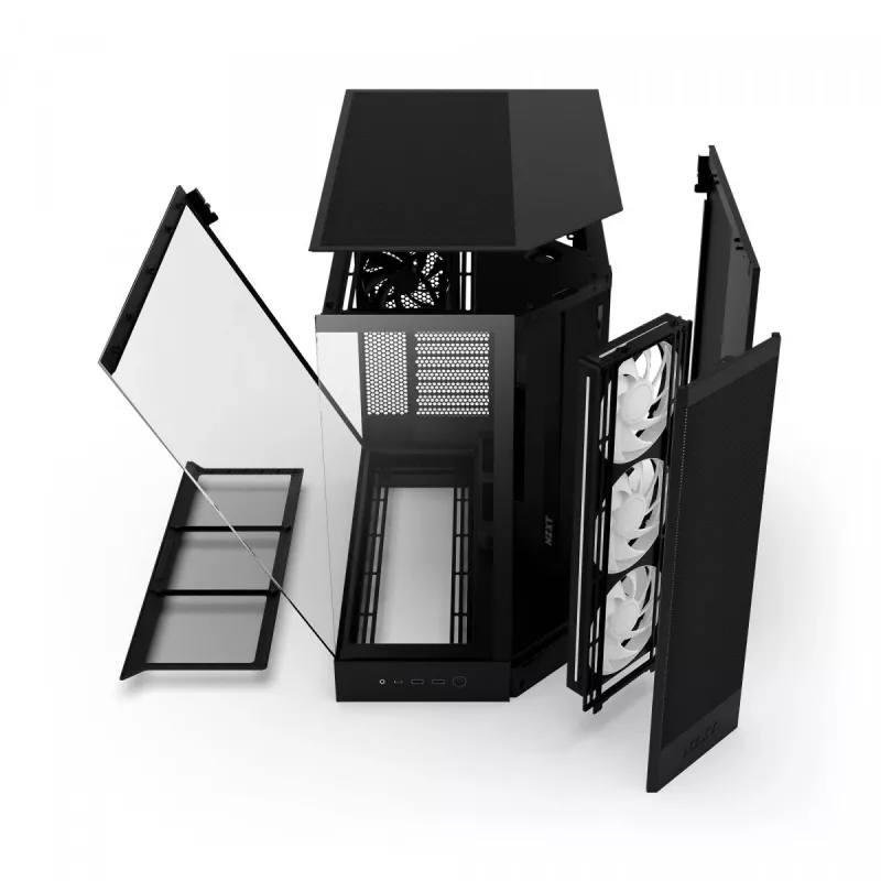 Caixa de PC NZXT H9 Flow RGB Midi Tower Preto