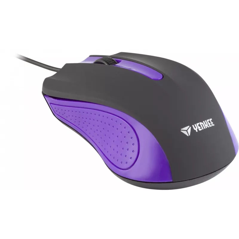 Rato com fio USB, 3 botões, superfície emborrachada