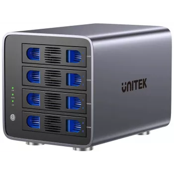 Caixa RAID Unitek S1301AGY01-EU USB-C para unidades SATA, suporta até 80 TB