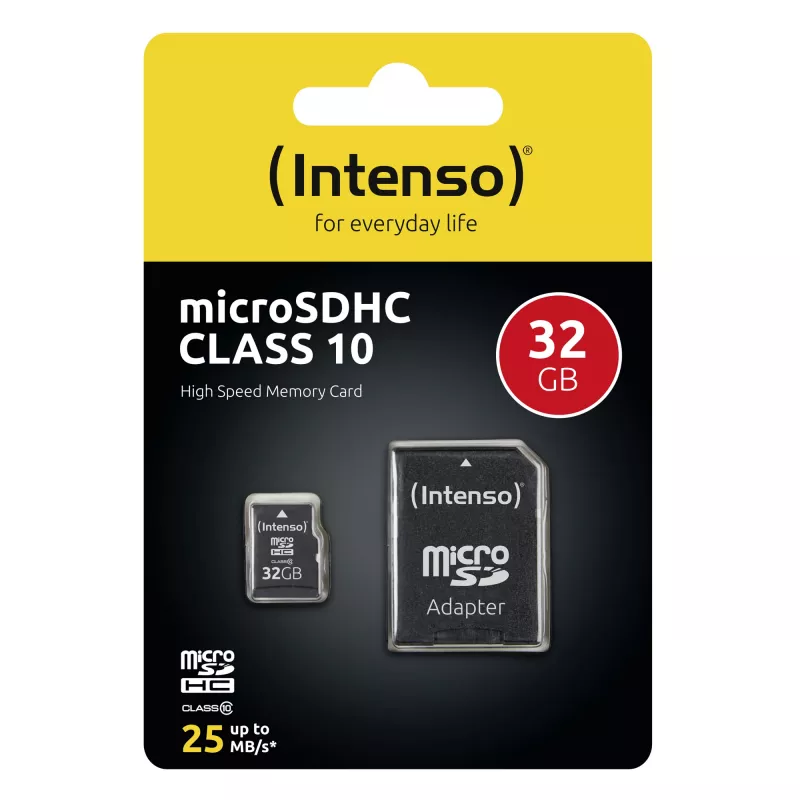 MEMÓRIA MICRO SDHC 32 GB C10/MIT COM ADAPTADOR 3413480 INTENSO