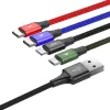 Cabo USB Baseus Fast 4in1 2xUSB-C / Lightning / Micro 3.5A 1.2m (preto)