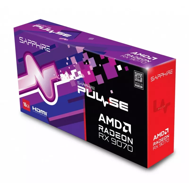 Placa gráfica SAPPHIRE PULSE Radeon RX 9070 16GB GDDR6