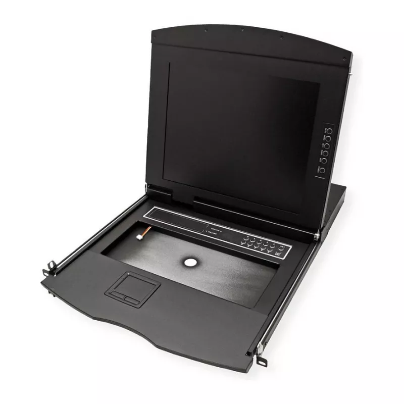 Consola de rack VALUE 26.99.0160 1U, 17 polegadas (43,2 cm) LCD 1280x1024, teclado/rato USB, preto